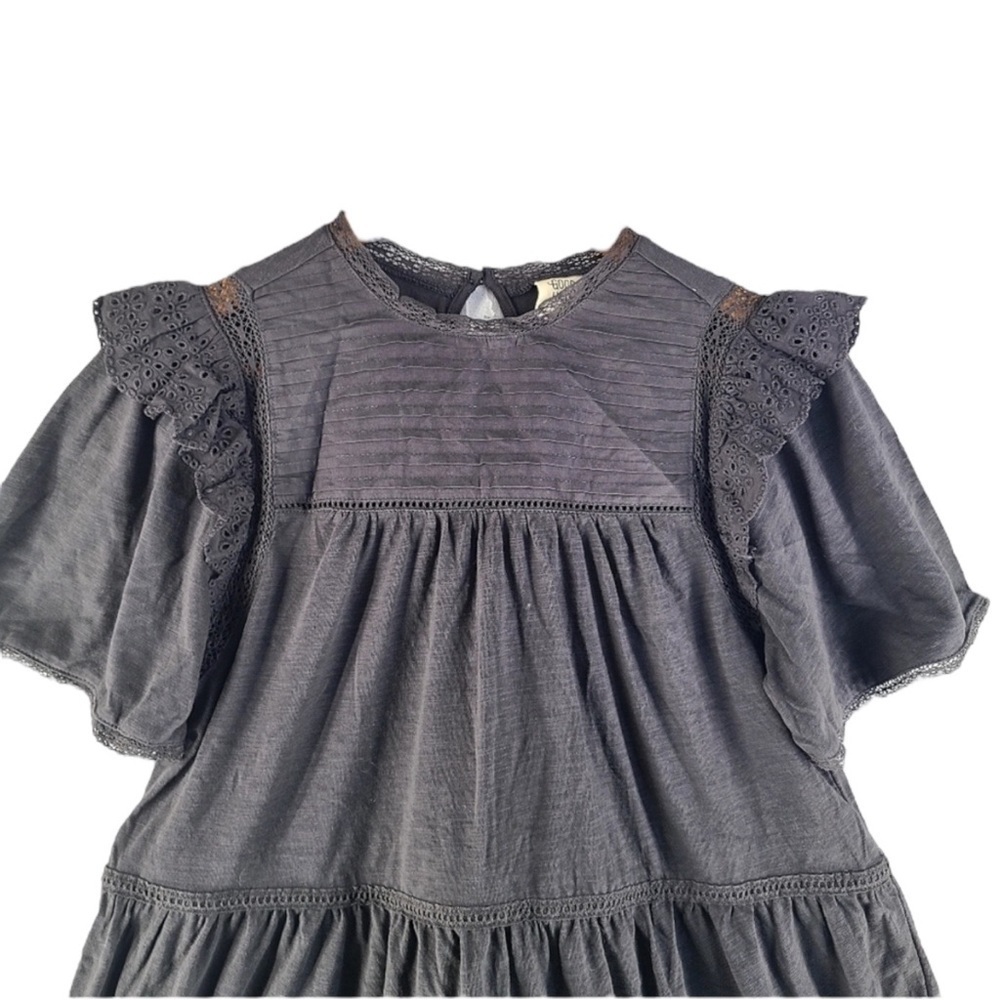 GOOD HART by MATILDA JANE McKinney Tierred Dress in Charcoal Size Small - Picture 4 of 9